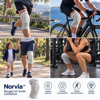 Genouillère Norvia™ — Bougez en toute confiance, votre genou est protégé