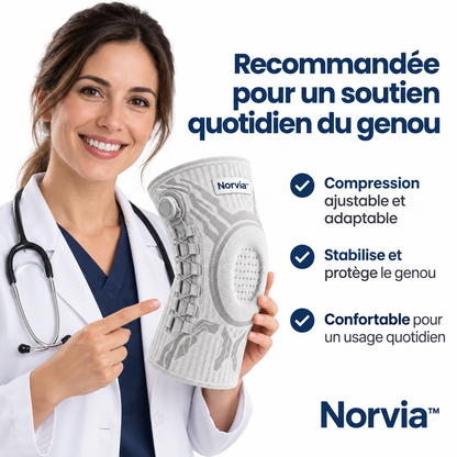 Genouillère Norvia™ — Bougez en toute confiance, votre genou est protégé